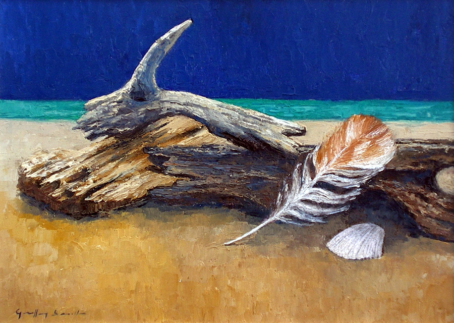 900x640 Still Life With Driftwood - Driftwood Painting