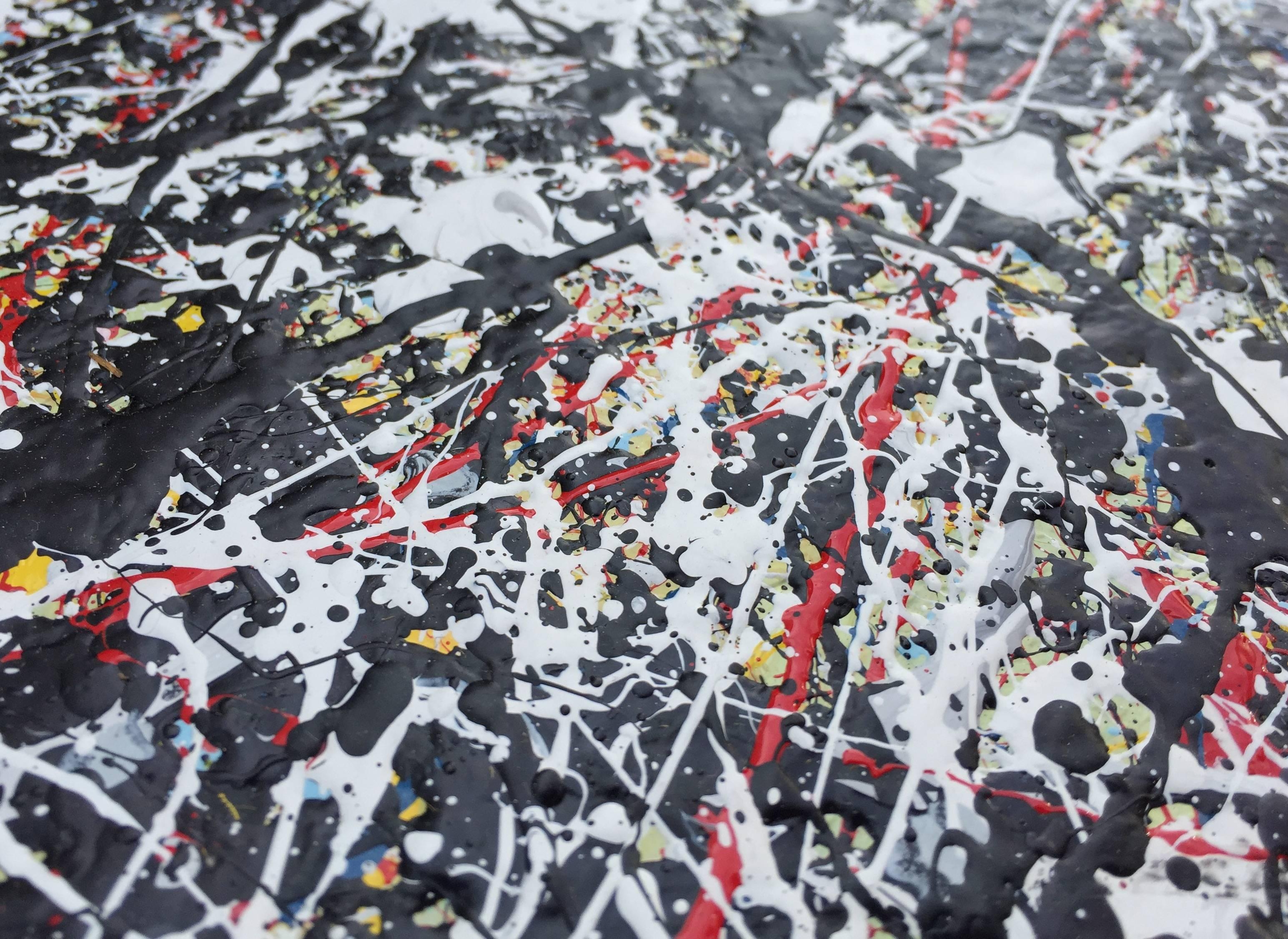 3090x2253 Vintage Drip Painting, Style Of Jackson Pollock For Sale - Drip Painting