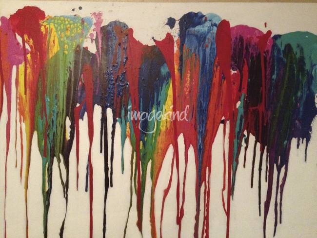 650x488 Colorful Acrylic Drip Painting By Melissa Polomsky - Drip Painting