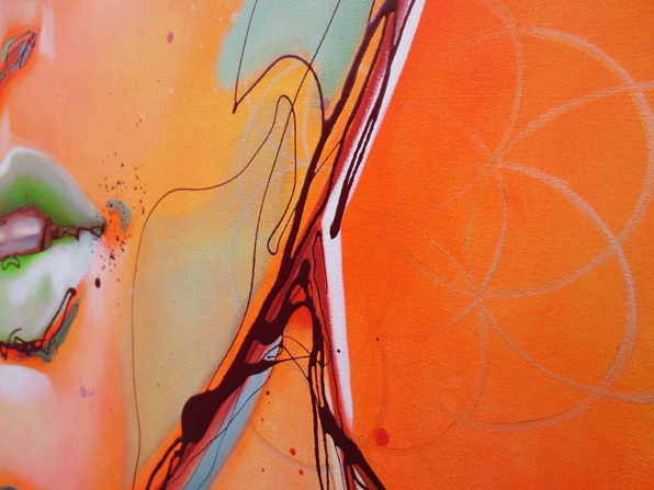 596x447 Sensual Popart Women's Portraits What Is Dripping Monique Van - Drip Painting Artist