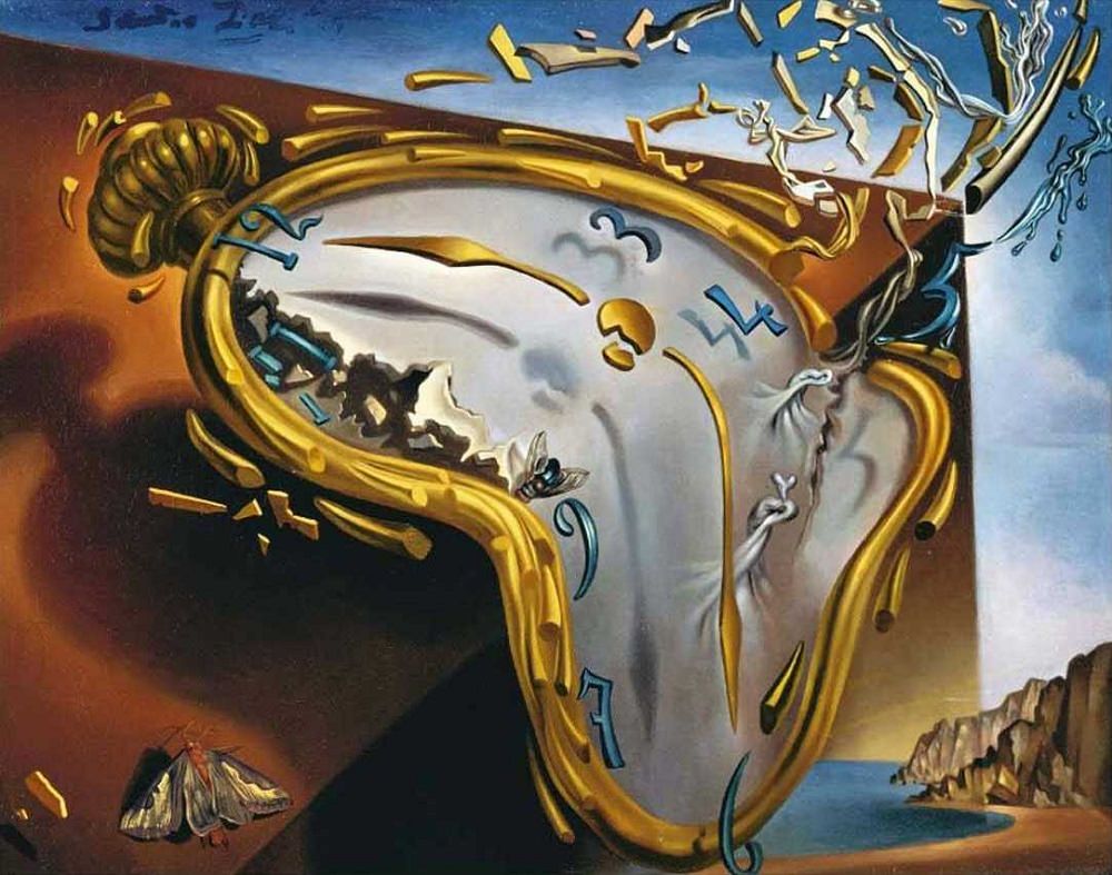 1000x787 Melting Watch, 1954 By Salvador Dali - Dripping Clock Painting