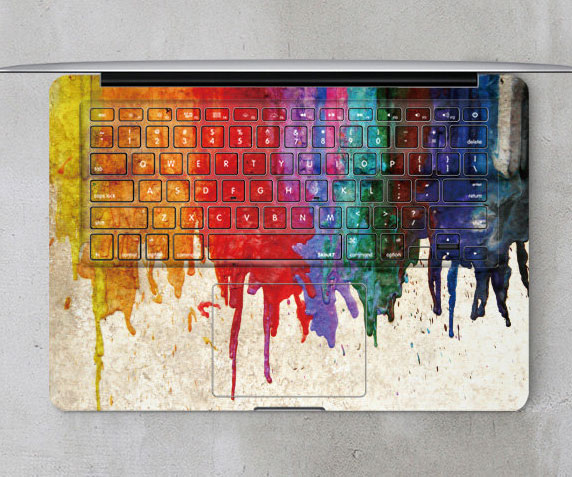 572x477 Dripping Paint Macbook Keyboard Cover - Dripping Painting Art