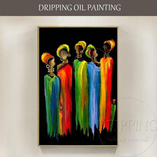 640x640 Hot Selling Cheap Price African Tribe Art Oil Painting Artist - Dripping Painting Art