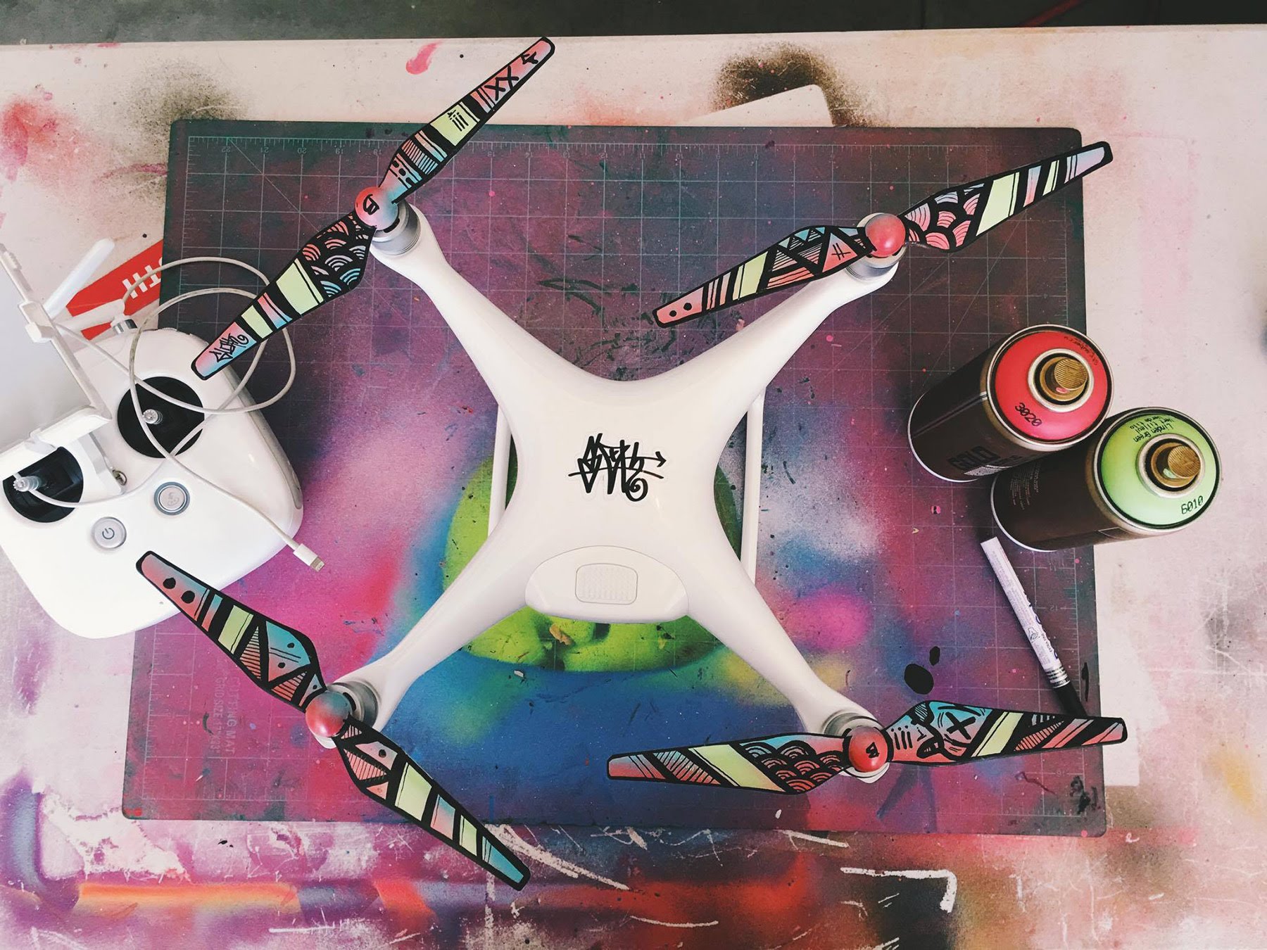 1800x1350 Painting A Dji Phantom 4 Drone - Drone Painting