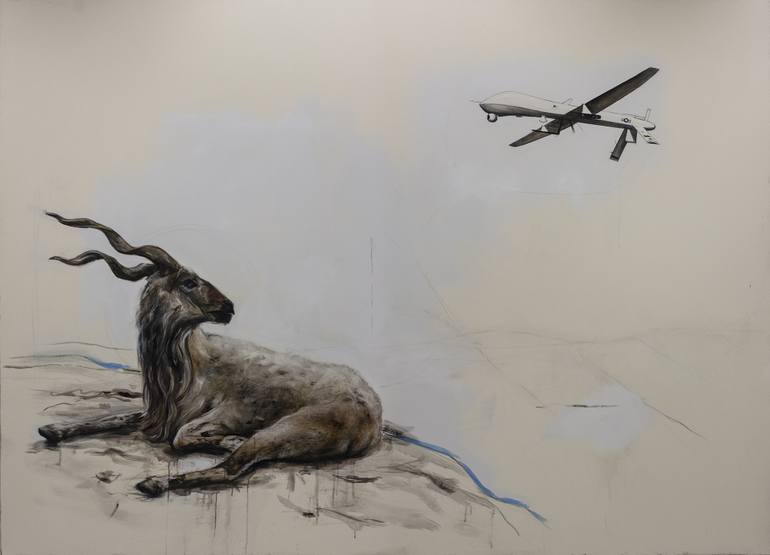 770x555 Saatchi Art Drone Painting By Dusty Rabjohn - Drone Painting