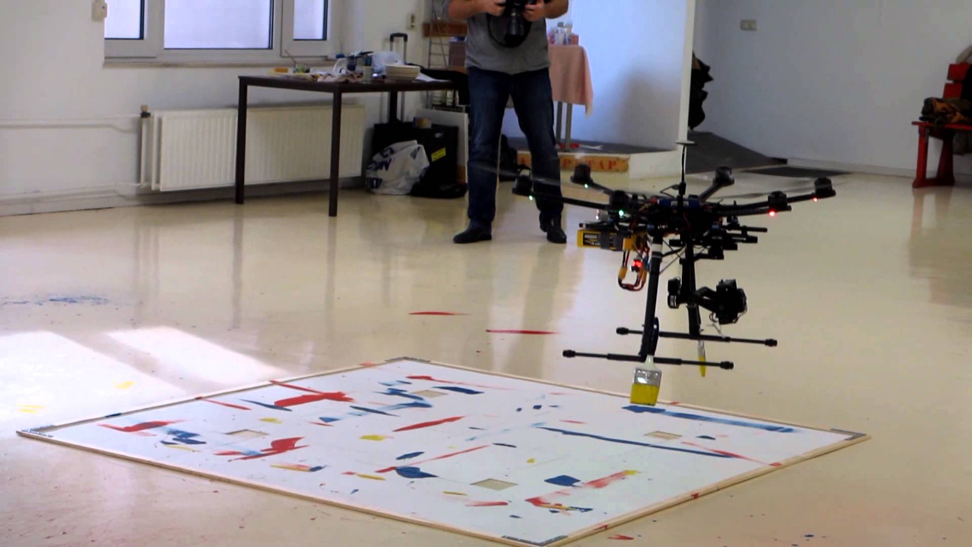 1920x1080 Dots And Dashes, 2015 Drone Painting Who's The Artist - Drone Painting