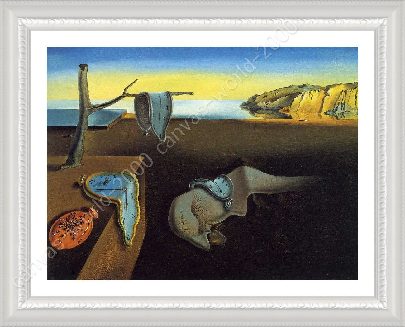 1300x1050 Framed Poster The Persistence Of Memory Melting Clock Salvador - Droopy Clock Painting