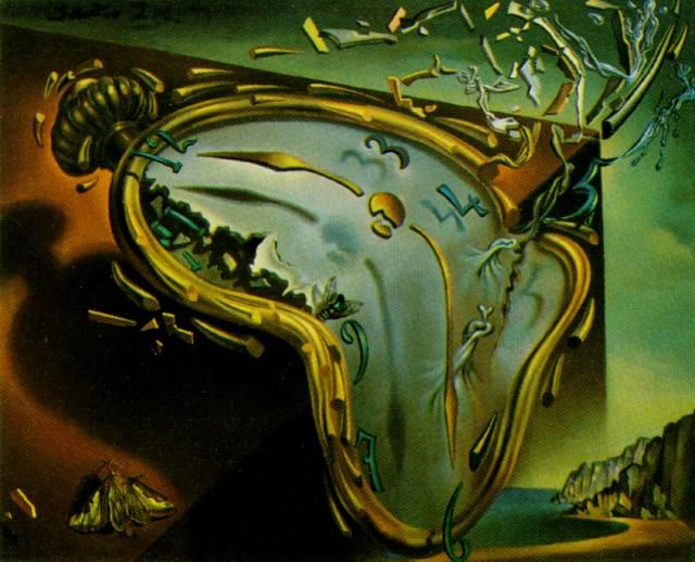 640x518 Melting Watch, 1954 By Salvador Dali. Surrealism. Symbolic - Droopy Clock Painting