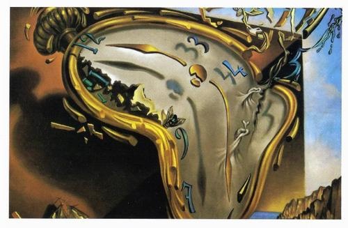 500x327 Salvador Dali Melting Watch Painting Salvador Dali Clock Explosion - Droopy Clock Painting