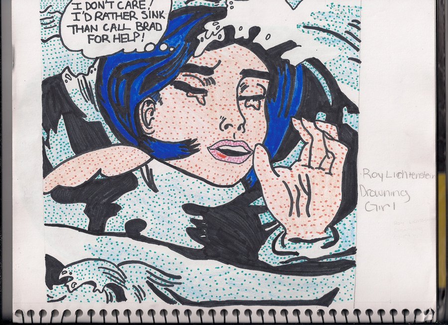 900x654 Drowning Girl By Wondergirl1150 - Drowning Girl Painting