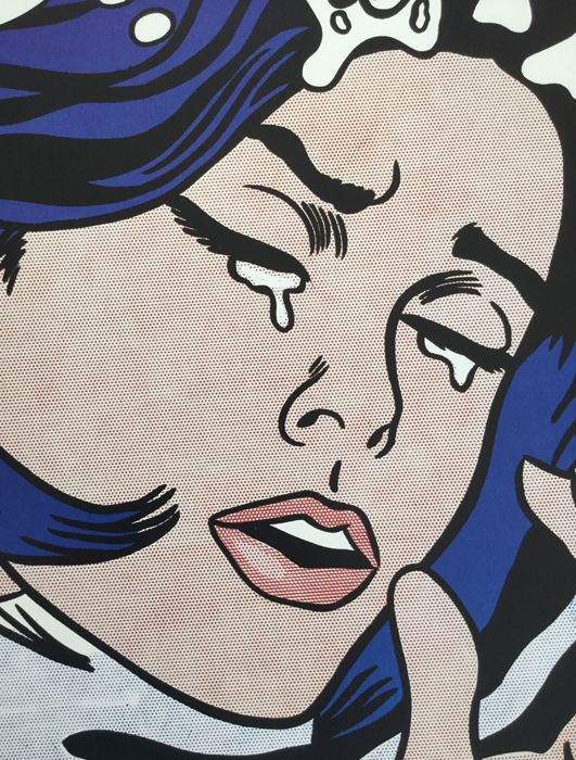 531x700 Roy Lichtenstein - Drowning Girl Painting