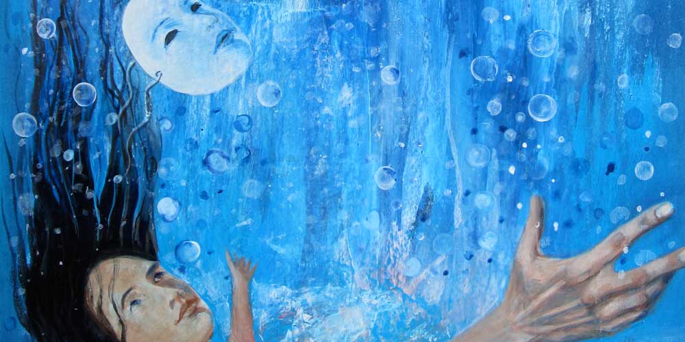 1000x500 Claudia Dose Paintings - Drowning Painting