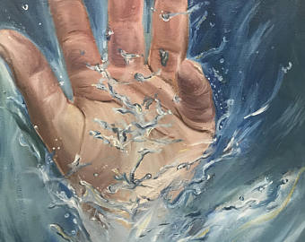 340x270 Drowning In Tears Signed Art Print Watercolor Painting By - Drowning Painting