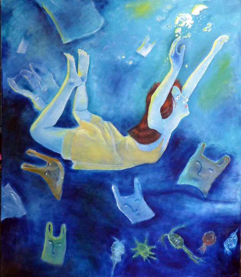 770x882 Saatchi Art Drowning Painting By Santiago Cohen - Drowning Painting