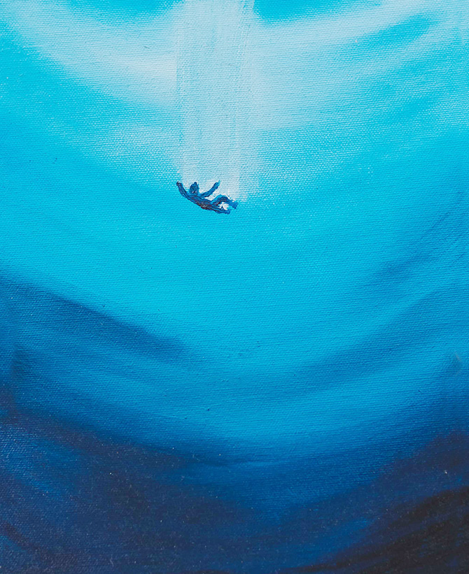 670x821 Drowning, Quietly. Unturned Pages - Drowning Painting