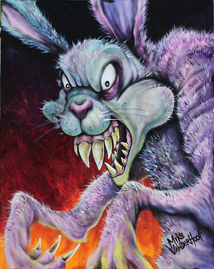 717x900 Drugs Bunny Painting By Michael Vanderhoof - Drugs Painting