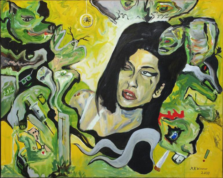 770x614 Saatchi Art Drugs For Girls Painting By Martin Rudolf Wimmer - Drugs Painting