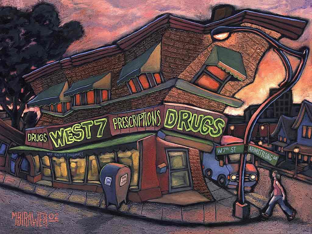 1024x768 West 7th Drug - Drugs Painting