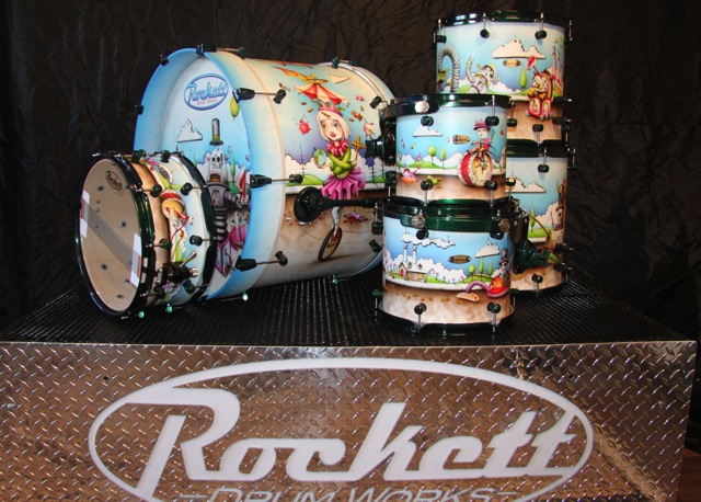 640x458 Rockett Drum Works Made In The Usa - Drum Set Painting
