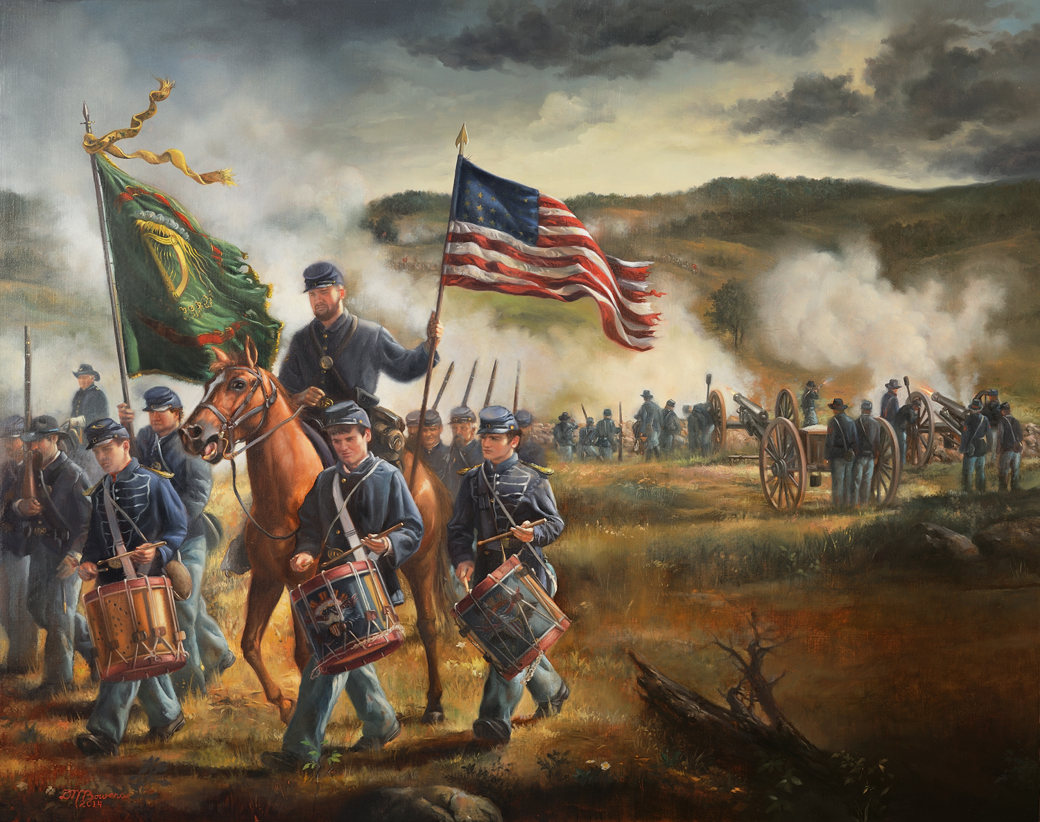 1500x1185 History Paintingdavid M. Bowers - Drummer Boy Painting