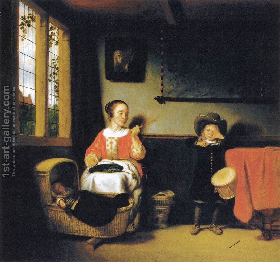 906x850 The Naughty Drummer Boy Nicolaes Maes Reproduction 1st Art Gallery - Drummer Boy Painting