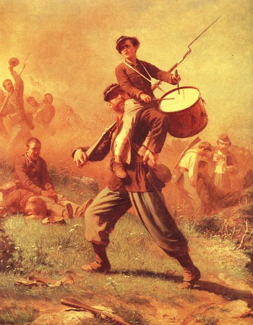 500x640 Eastman Johnson Xx The Wounded Drummer Boy 1871 Xx The Union - Drummer Boy Painting