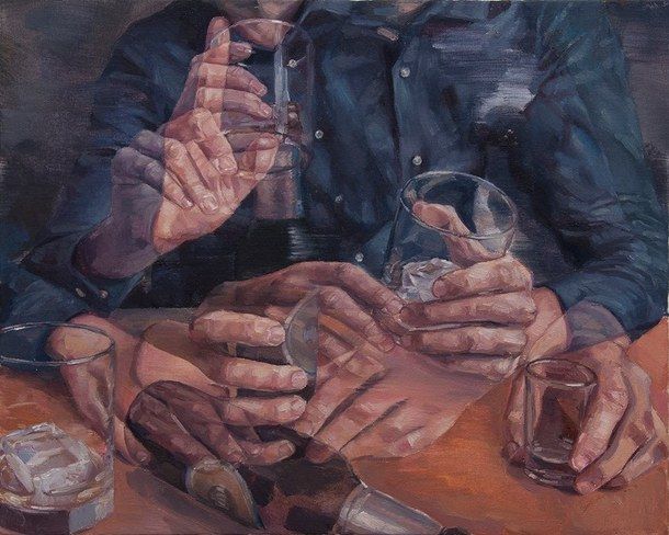 610x488 Alcohol, Art, Cup, Drawing, Drink, Drunk, Grunge, Hands, Hipster - Drunk Painting