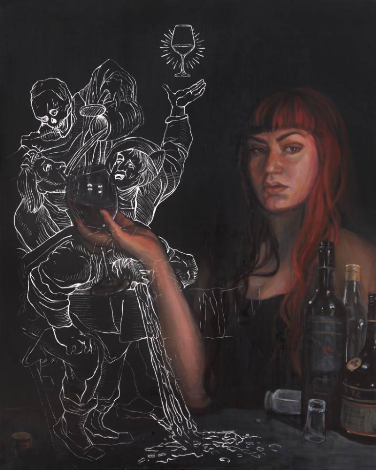 770x963 Saatchi Art The Drunkard Painting By Keight Maclean - Drunkard Painting