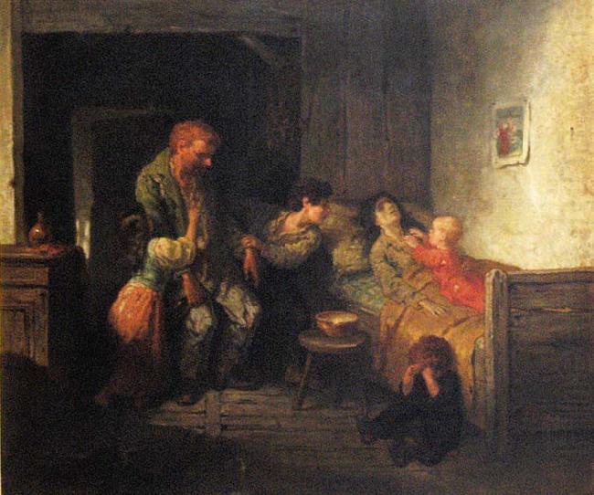 650x542 The Drunkard Charles De Groux - Drunkard Painting