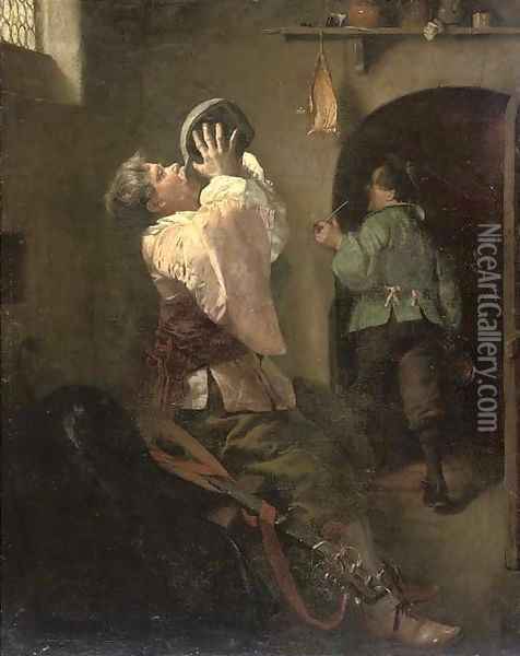 476x600 The Drunkard Oil Painting Reproduction By William John Wainwright - Drunkard Painting