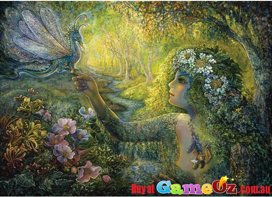 550x397 Josephine Wall The Dryad And Dragonfly Holdson Jigsaw Puzzle - Dryad Painting