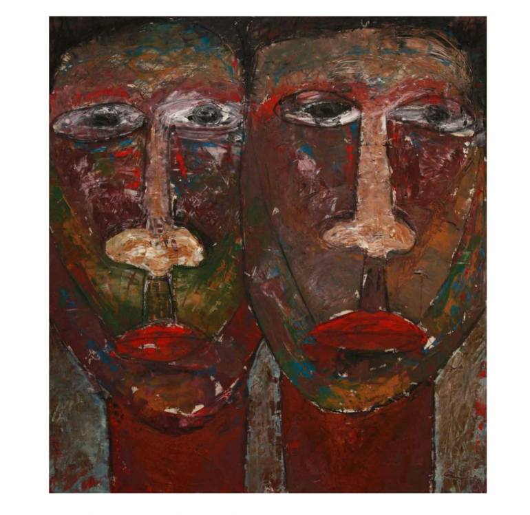 770x749 Saatchi Art Duality Painting By Omogbolahan. A. Ayoola - Duality Of Man Painting