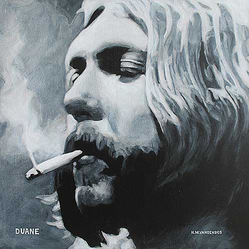 499x500 Nate Vandenbos, Portrait Art As Unique As A Fingerprint Duane Allman - Duane Allman Painting