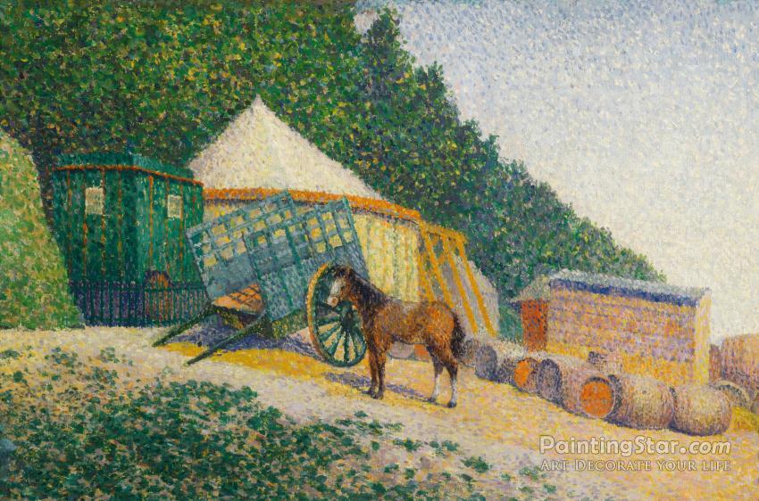 850x562 Little Circus Camp Artwork By Albert Dubois Pillet Oil Painting - Dubois Painting