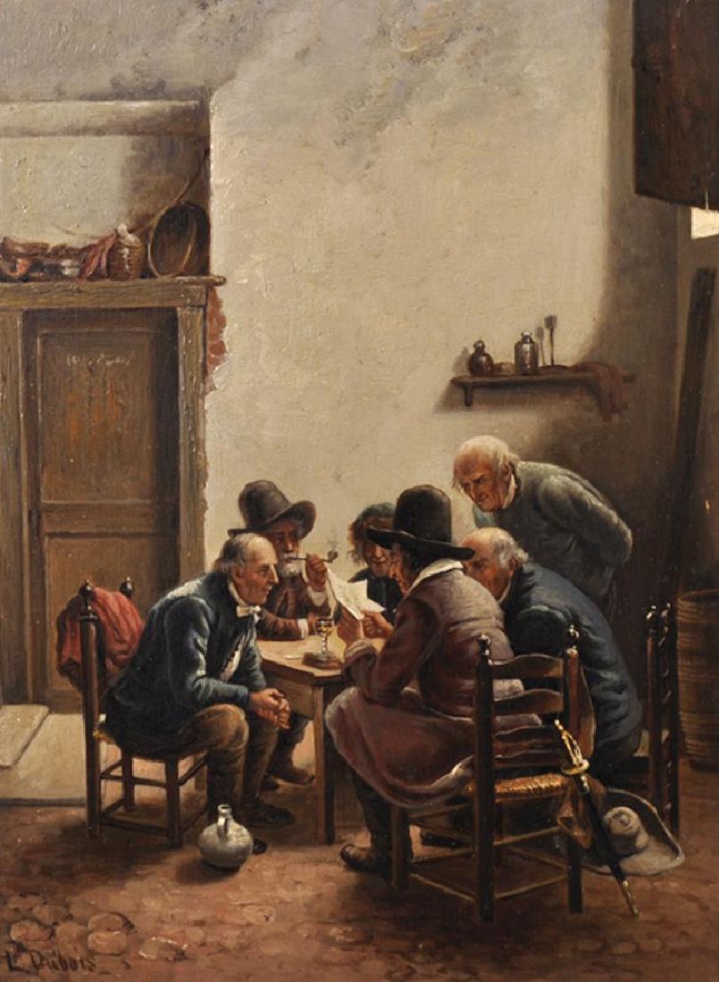 805x1100 Louis Dubois (1830 1880) Belgian. An Interesting - Dubois Painting Values