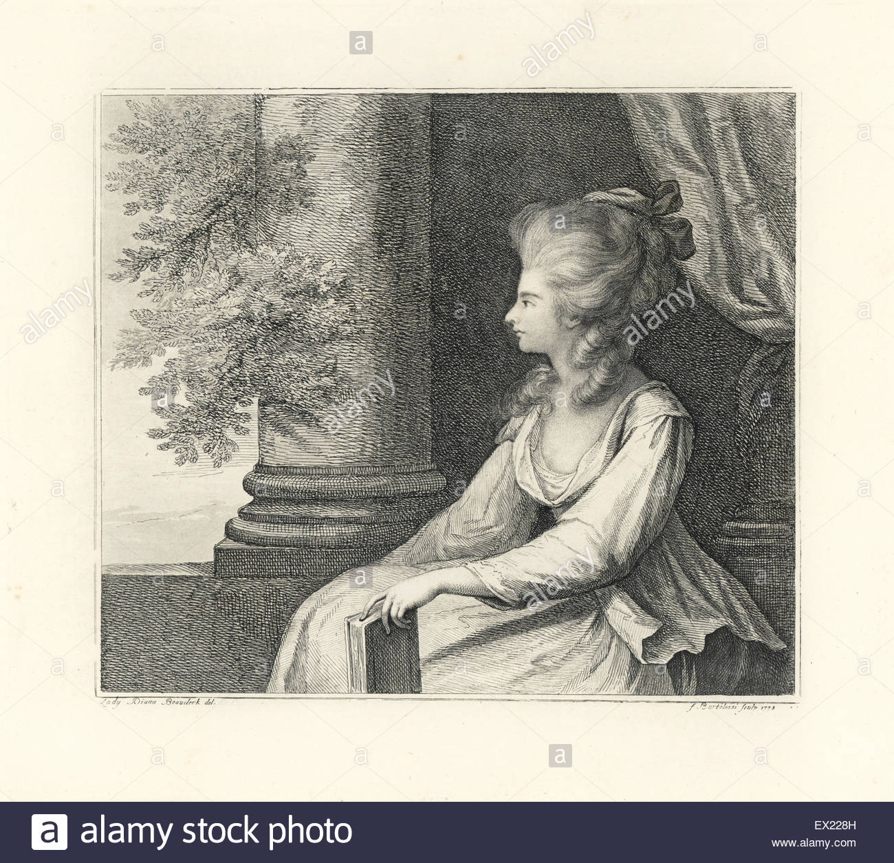 1300x1255 Georgiana, Duchess Of Devonshire After A Painting By Lady Diana - Duchess Of Devonshire Painting