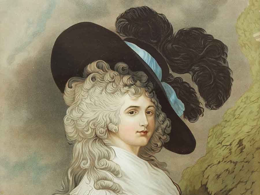 900x676 C1880 Georgiana Duchess Of Devonshire Coloured Print Parade - Duchess Of Devonshire Painting