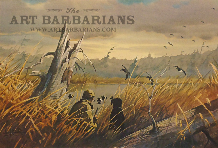 750x512 Wildlife Art Prints Plus Original Paintings With A Wide Selection - Duck Hunting Painting