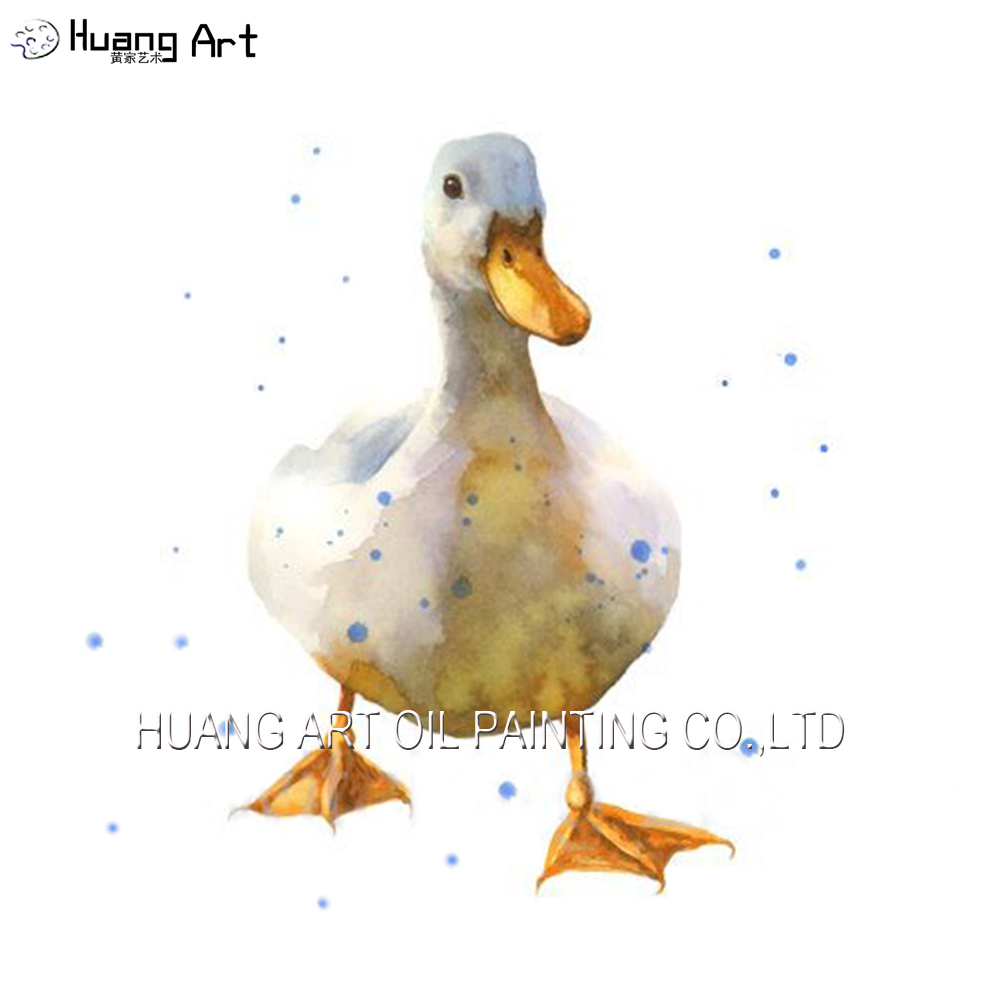 1000x1000 Hand Painted Modern Art White Animal Lovely Duck Painting 100 - Duck Painting