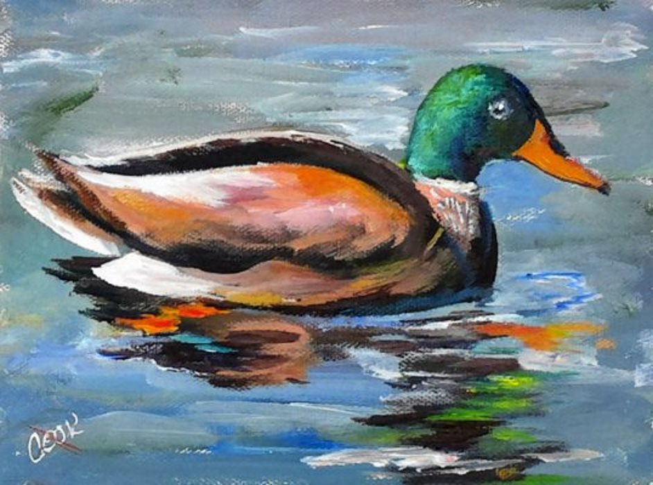 942x700 Mallard Duck - Duck Painting Images