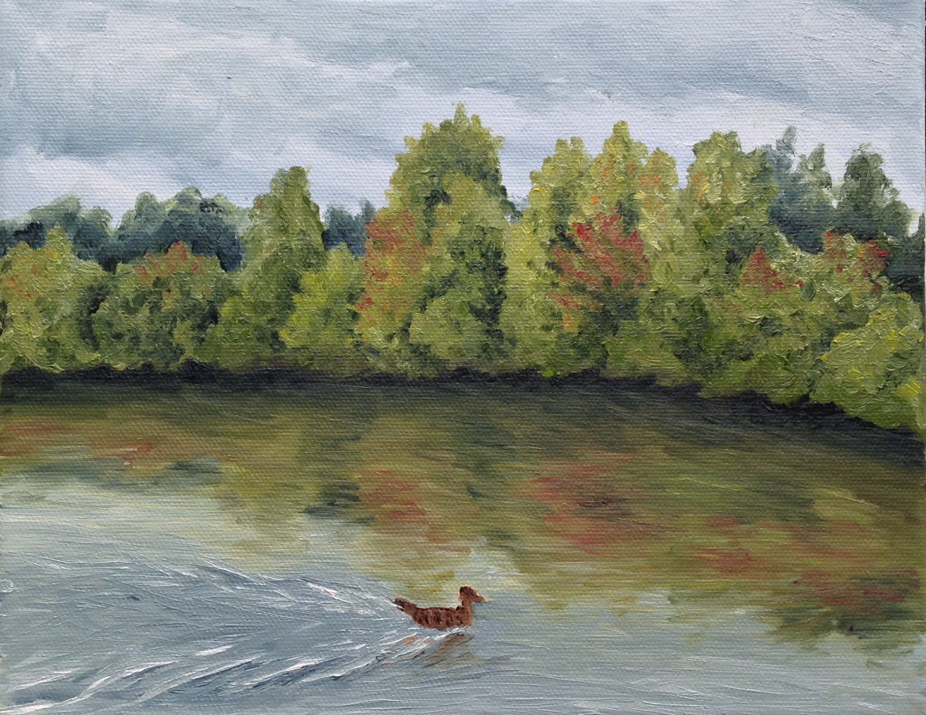 3107x2400 Duck Pond Tamarapaints - Duck Pond Painting
