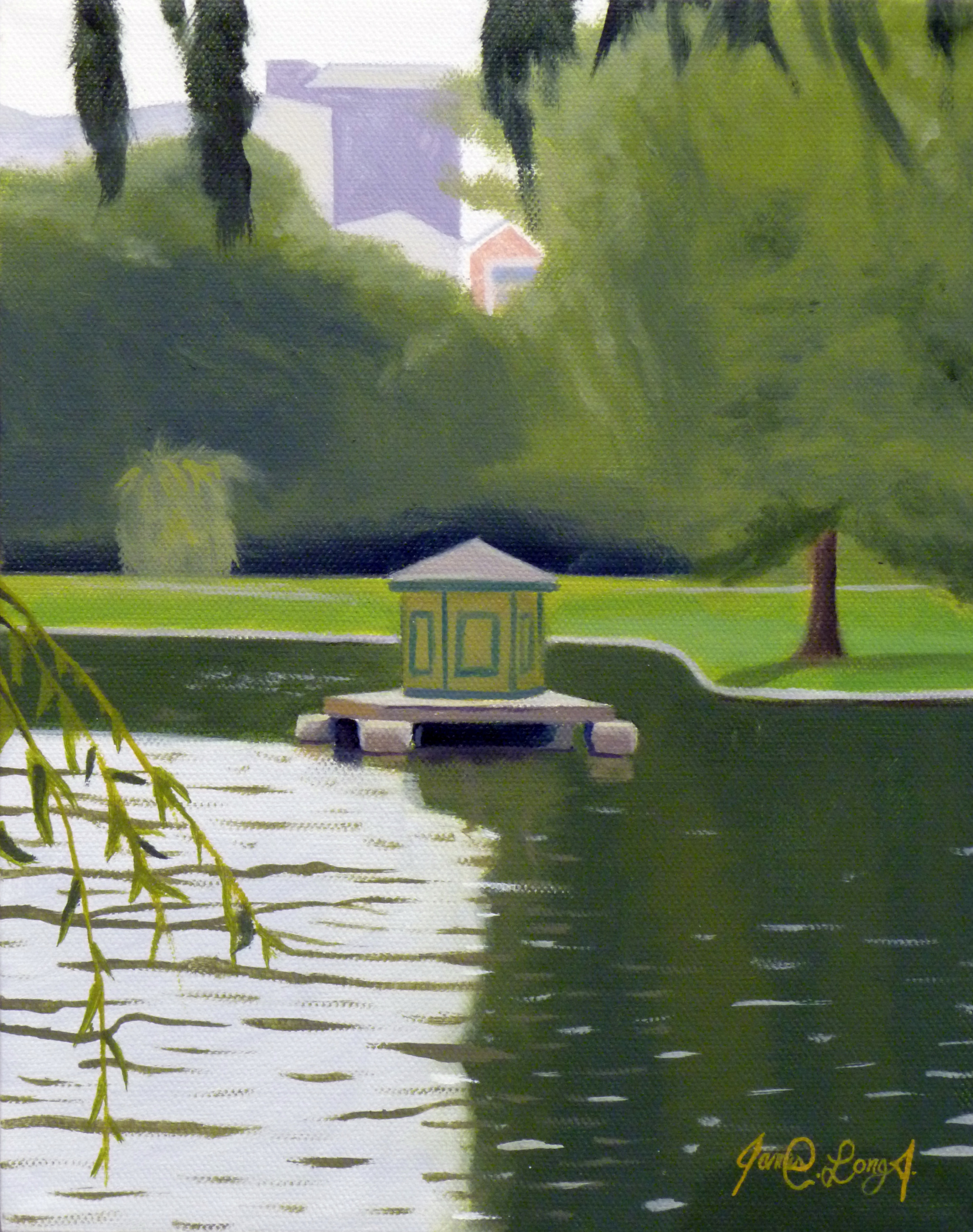 2023x2560 Boston Duck Pond Print - Duck Pond Painting