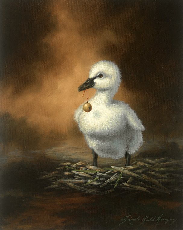 607x762 Ugly Duckling Linda Ridd Herzog Art - Duckling Painting