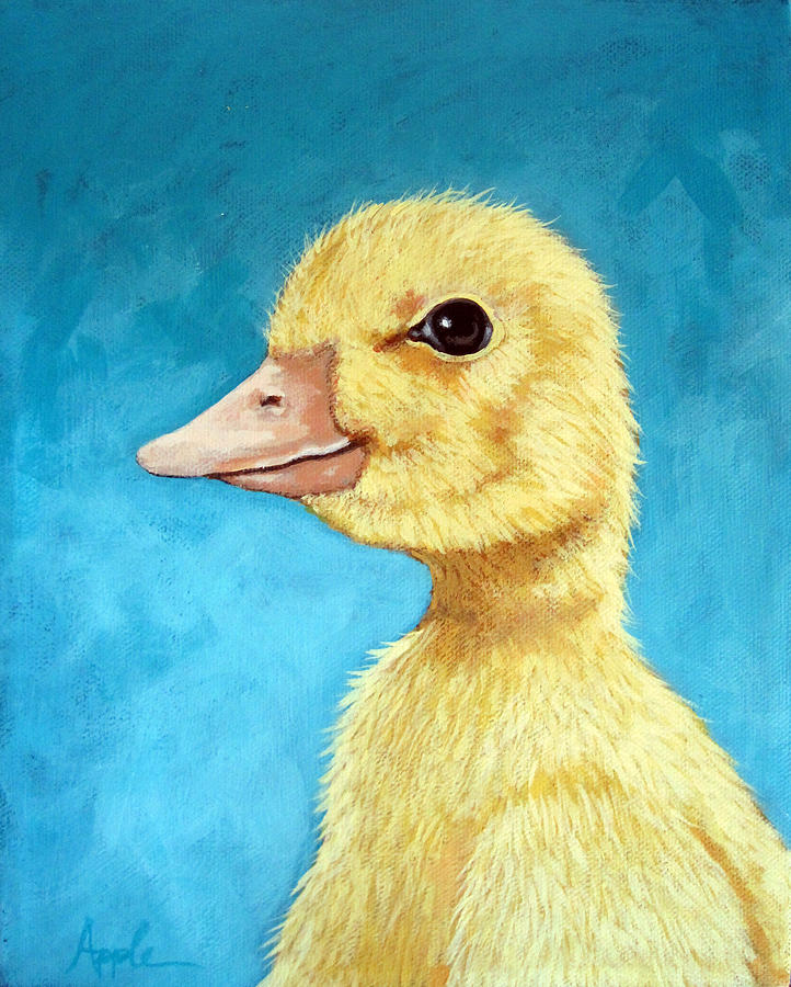 722x900 Baby Duck - Duckling Painting