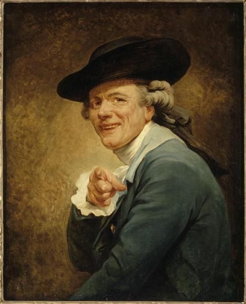 500x618 Joseph Ducreux Self Portrait (C.1793) Moqueur Montrant Du - Ducreux Painting