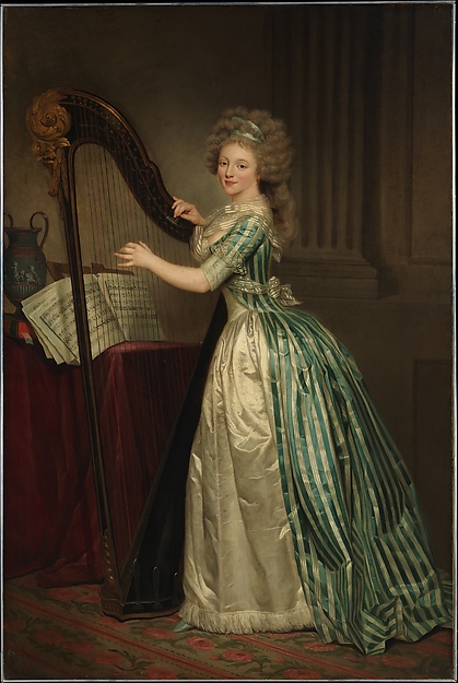 419x625 Rose Ducreux Self Portrait With A Harp The Met - Ducreux Painting