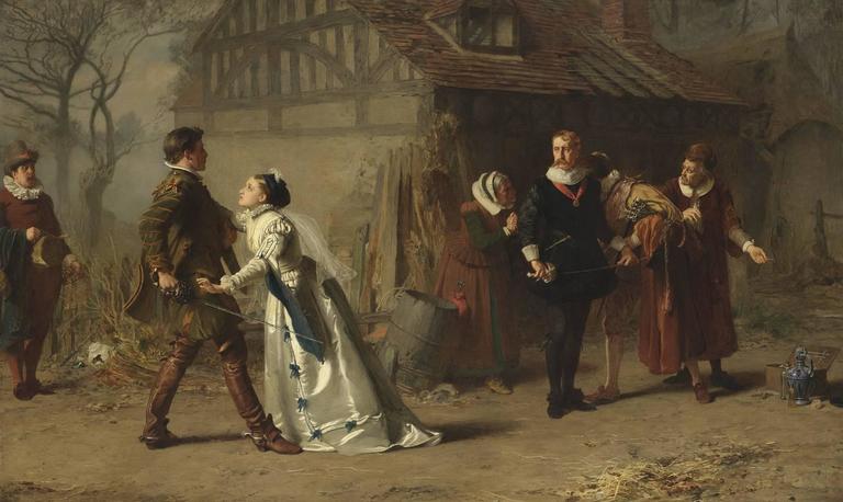 768x458 Marcus Stone - Duel Painting