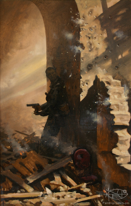 447x700 Russian Paintings Gallery - Duel Painting