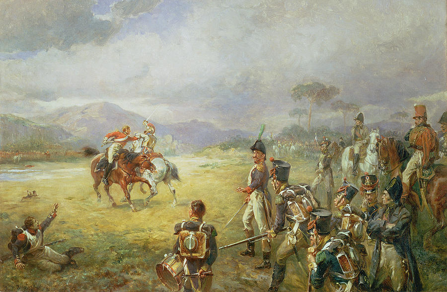 900x588 The Duel Fair Play Painting By Robert Alexander Hillingford - Duel Painting