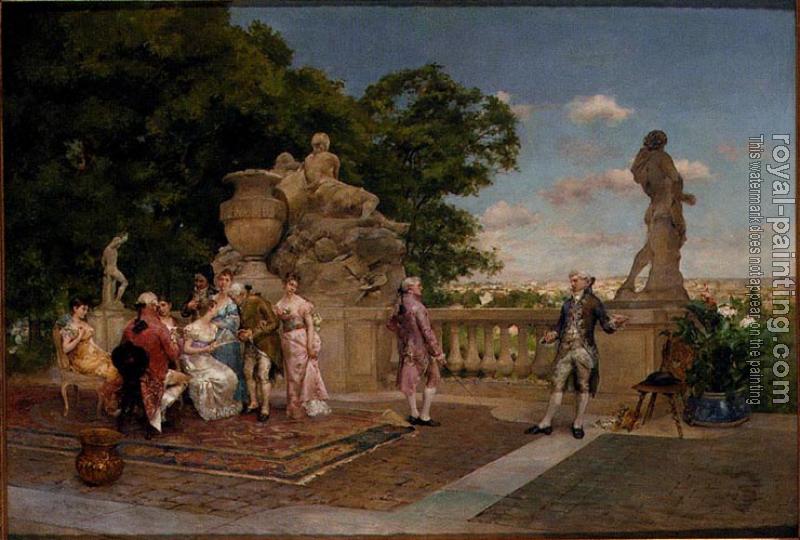 800x540 The Duel By Juan Antonio Gonzalez Oil Painting Reproduction - Duel Painting